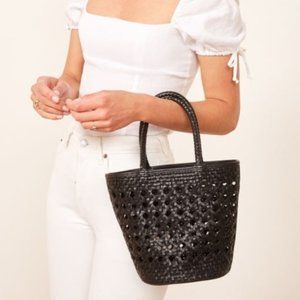 *NWT* Reformation Woven Leather Bucket Bag